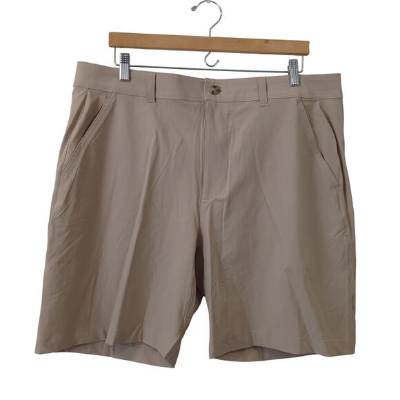 Genteal Apparel Bunker Golf Shorts Quick Dry Sand Mens 38 Active Performance - Picture 1 of 5